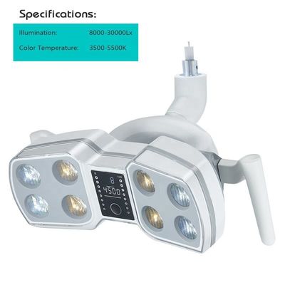 Schaduwloze tandheelkundige chirurgische verlichting Multifunctioneel verwijderbaar met 8 lampen