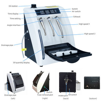 60L/Min Dental Handpiece Lubricator High of de Smerende Machine Met lage snelheid van Handpiece