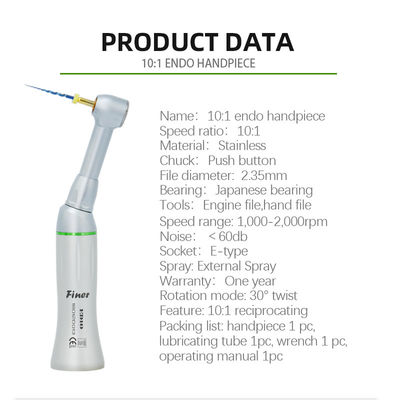 Waaier van de de Eenheidssnelheid van drukknop de Tandhandpiece van 000-2 euro Type Contactdoos