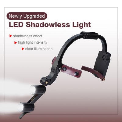 Hoofdband Regelbare Tand Geleide Koplamp Binoculaire Loupes 2.5x 3.5x