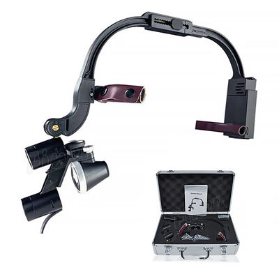 Hoofdband Regelbare Tand Geleide Koplamp Binoculaire Loupes 2.5x 3.5x