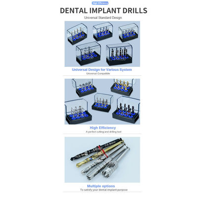 DLC coating roestvrij staal standaard universele ontwerp tandheelkundige implantat boor