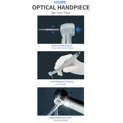 Tandheelkundige apparatuur Hoog snelheid Turbine tandheelkundige snelle handstuk met generator led licht