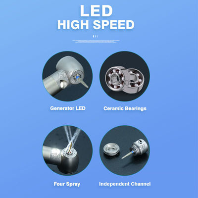Tandheelkundige apparatuur Hoog snelheid Turbine tandheelkundige snelle handstuk met generator led licht