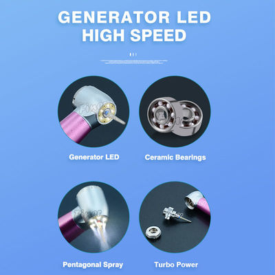 5 Led Kleurrijk Tandheelkundig Handstuk Tandheelkundig Handstuk 5 Led Tandheelkundig Hoge Spoed Kleurrijk Handstuk